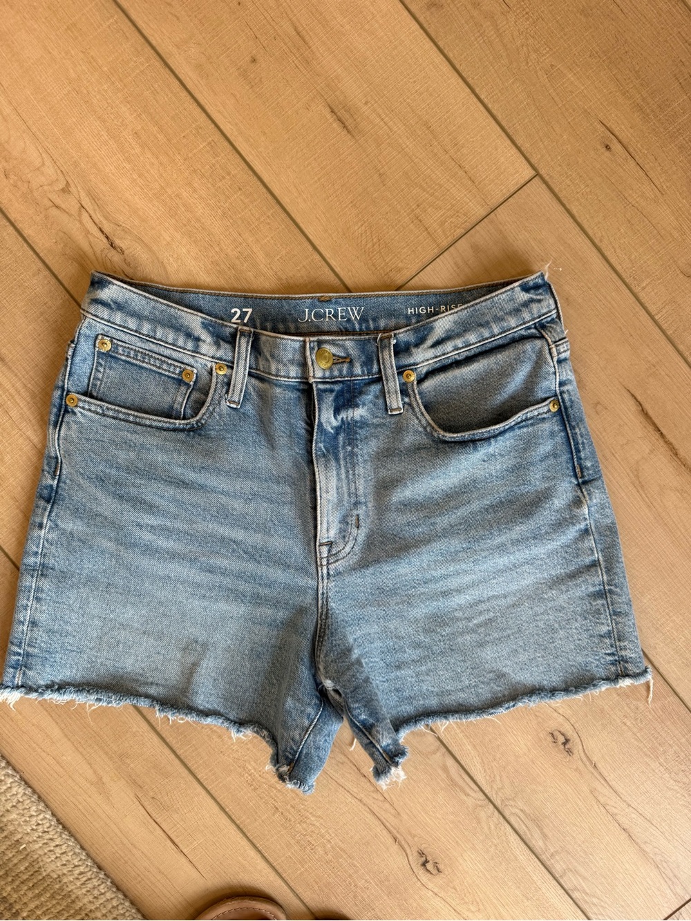 J. Crew Light Blue High-Rise Denim Shorts
